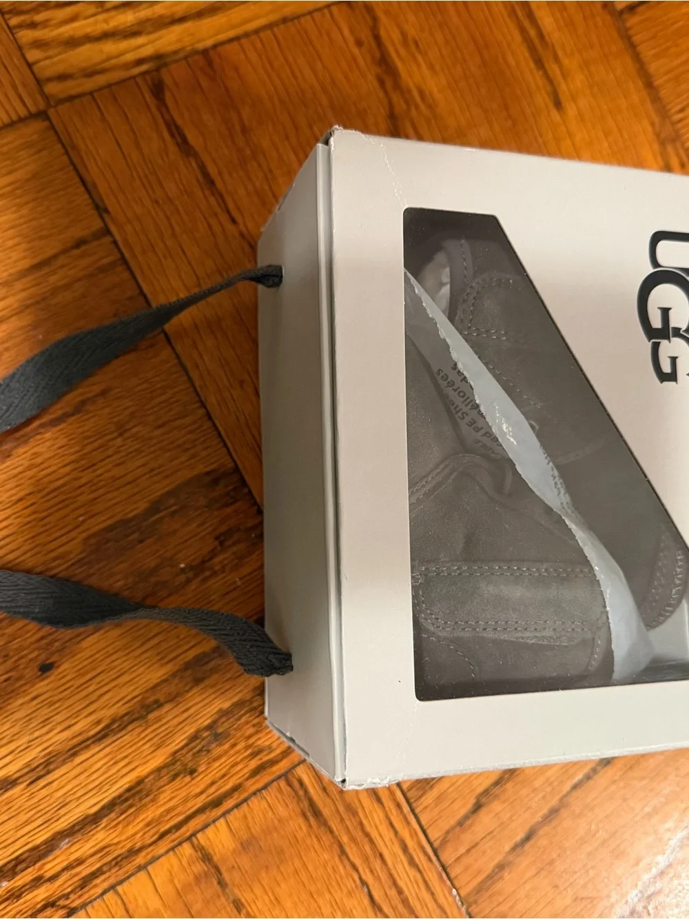 New - UGG Baby Charcoal Gray Lace-Up Boots size 2/3